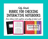 Interactive Notebook Rubric for Composition Notebook and J