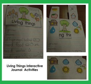 Preview of Interactive Notebook Science-Living and Nonliving things (Spanish and English)