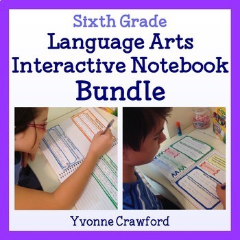 Preview of Interactive Notebook Sixth Grade Bundle - English Language Arts - 40% off