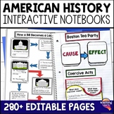 American History & U.S. Geography EDITABLE Interactive Not