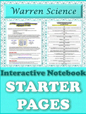 Interactive Notebook Starter Pages