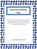 Interactive Notebook Tabs