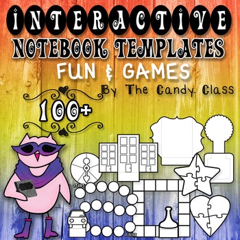Preview of Interactive Notebook Templates 100+ Fun & Games {Game Boards, Puzzles & More}