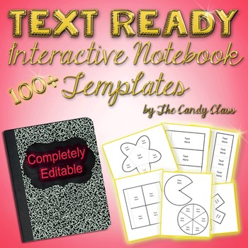 Preview of Interactive Notebook Templates: 100+ Text Ready & Editable (Classroom Use Only)