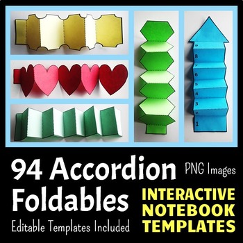 Preview of Interactive Notebook Templates - Easy to Cut Accordion Pack - 94 Templates!