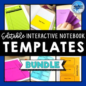 Preview of Interactive Notebook Templates Bundle | Pocket, Table of Contents & Foldables