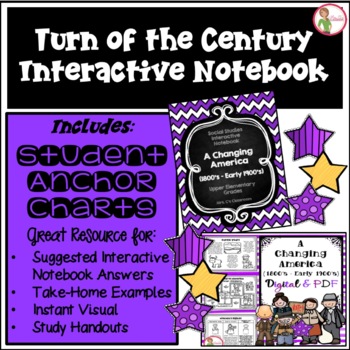 Preview of TURN OF THE CENTURY - INTERACTIVE NOTEBOOK & (DIGITAL & PDF) ANCHOR CHARTS COMBO