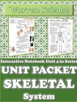 Preview of Interactive Notebook Unit Packet: Skeletal System-Unit 4 in Series (Fall)