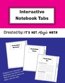 Interactive Notebook Unit Tabs (AVID)