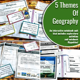 Interactive Notebook Unit with Flippables: Five Themes of 