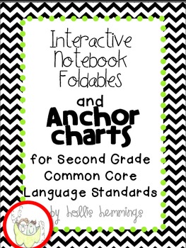 Preview of Interactive Notebook and Anchor Charts for Second Grade Language Common Core