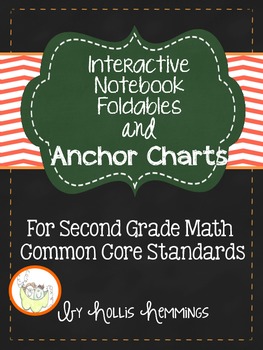 Interactive Notebook and Anchor Charts for Second Grade Math Common Core