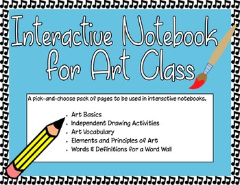 Preview of Interactive Notebook for Elementary to Middle School Art