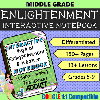 Preview of Interactive Notebook for the Age of Enlightenment & Reason ~ Common Core 5-9