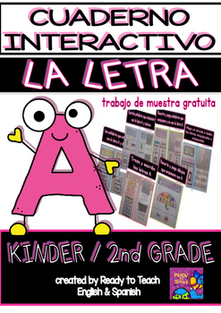 Preview of Interactive Notebook in Spanish - Letter A - FREEBIE