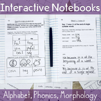 Preview of Interactive Notebooks Bundle | Alphabet Phonics Morphology