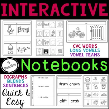 Preview of Common Core Interactive Notebooks Phonics Bundle
