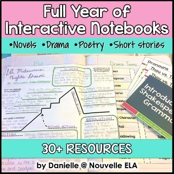 Preview of Secondary ELA Curriculum - Full Year of Interactive Notebooks (grades 7-10)