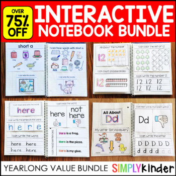 Preview of Interactive Notebooks for Sight Words, Numbers, Phonics, Nursery Rhyme, and More