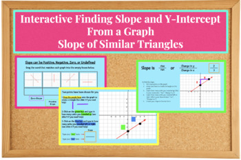 Preview of Interactive Notes Finding Slope and Y-Intercept From a Graph, Similar Triangles 