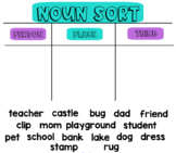 Interactive Noun Sort (Smart Notebook)