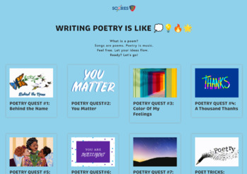 Preview of Interactive Online Art and Poetry Writing Activities