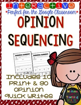 Preview of Interactive Opinion Writing Sequencing