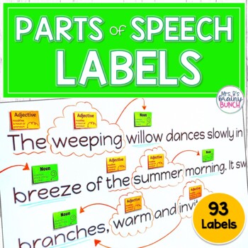 Preview of Interactive Parts of Speech Labels | Parts of Speech Sentence Practice