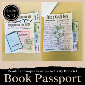 Preview of Reading Comprehension Activity for Any Novel: Book Passport (Print + Digital)