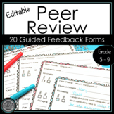 Peer Editing Checklist Review and Feedback Sheets for Multiple Writing Genres