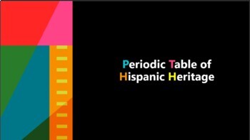 Preview of Interactive Periodic Table of Hispanic Heritage (September/October)
