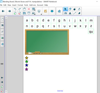 Preview of Interactive Phonics Blending Board - Smart Notebook Document