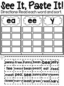 Interactive Phonics Fun Long E Spelled ea/ee/-y by Lyndsey Kuster