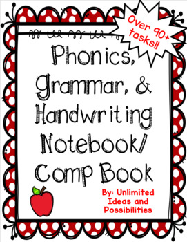 Preview of Interactive Phonics, Handwriting, & Grammar Notebook/Comp Book
