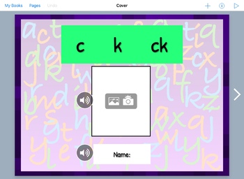 Preview of Interactive Phonics Journal- Book Creator