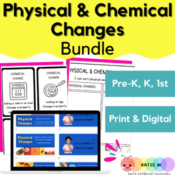 Preview of Interactive Physical & Chemical Changes Science BUNDLE Digital & Printable