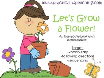Preview of Interactive Planting a Seed Book with Manipulatives