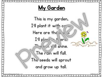 Interactive Pocket Chart {Poem Builder} - My Garden by Alessia Albanese