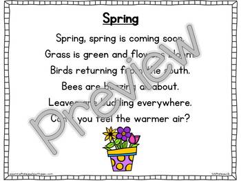 Interactive Pocket Chart {Poem Builder} - Spring by Alessia Albanese