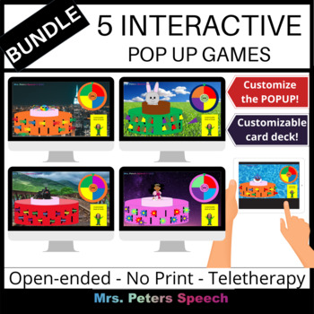 Preview of Interactive Pop Up Speech Games Bundle