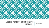 Interactive PowerPoint Adding Positive and Negative Integers