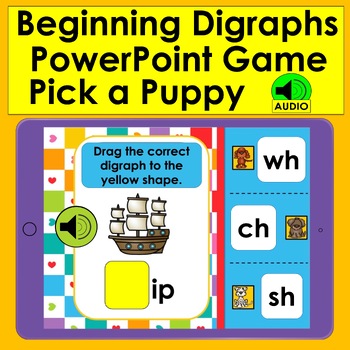 Preview of Interactive PowerPoint Game for Beginning Digraphs Digital National Puppy Day