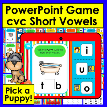 Preview of Interactive PowerPoint Game for Short Vowels Science of Reading