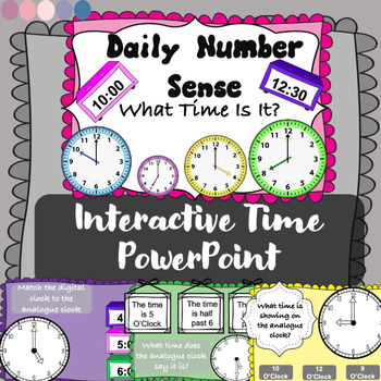 Preview of Interactive PowerPoint on Time (Year 1)