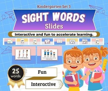 Preview of Sight Words Interactive Powerpoint Presentation set 3