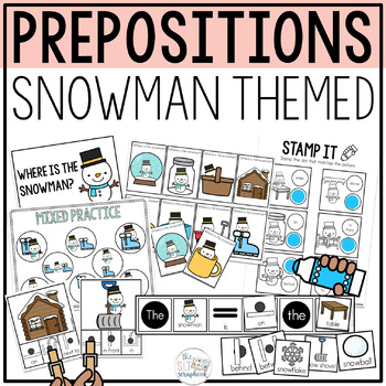 Preview of Snowman Prepositions Activities - Winter Spatial Concepts for Speech Therapy