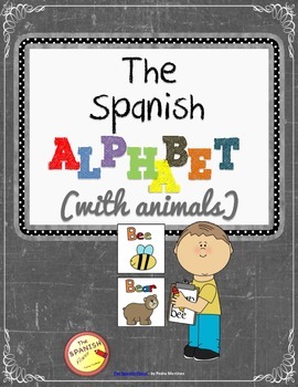 Preview of FREEBIE! Interactive Presentation: The Spanish alphabet with animals. iPad theme