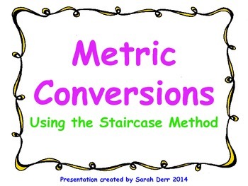 Preview of Interactive Presentation to Teach Metric Conversions