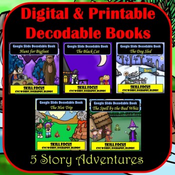 Preview of Blends Decodable Book | Paperless Google Slide | Science of Reading | Fun Reader