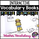 FREE Interactive Printable Mini Book - Weather Vocabulary Themed Sample